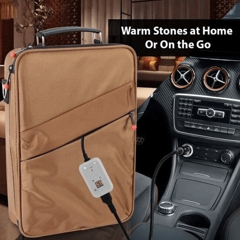 Portable Massage Stone Warmer Set Electric Hot Stones Massager Heater Kit With Digital Temp Control 5