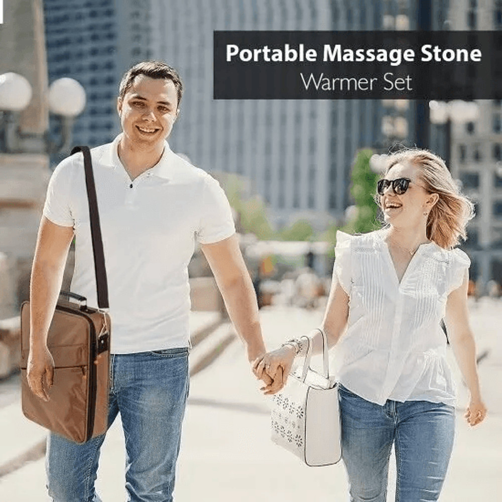 Portable Massage Stone Warmer Set Electric Hot Stones Massager Heater Kit With Digital Temp Control 2