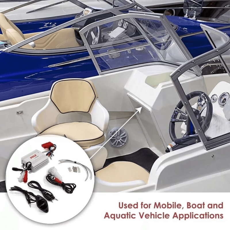 Bluetooth Ready Waterproof Marine Amplifier Kit Channel Compact Weatherproof Stereo Amp For Boat AT 6