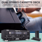 Pyle Dual Cassette Deck Stereo Audio Recorder With Noise Reduction Rack Mount 3