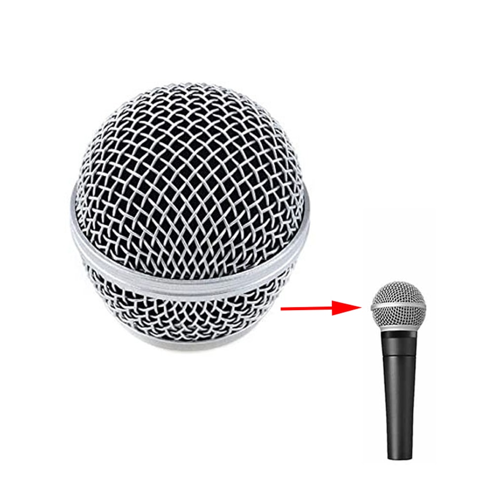 Microphone Grill Ball Cover Head Replacement for SM58 & Wireless Mic – Durable Mic Grille