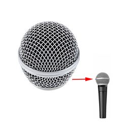 microphone grill ball cover head replacement for sm58 & wireless mic – durable mic grille