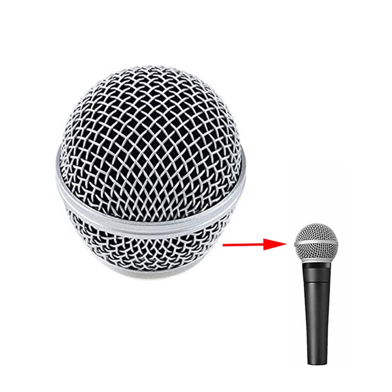 Microphone Grill Ball Cover Head Replacement for SM58 & Wireless Mic – Durable Mic Grille