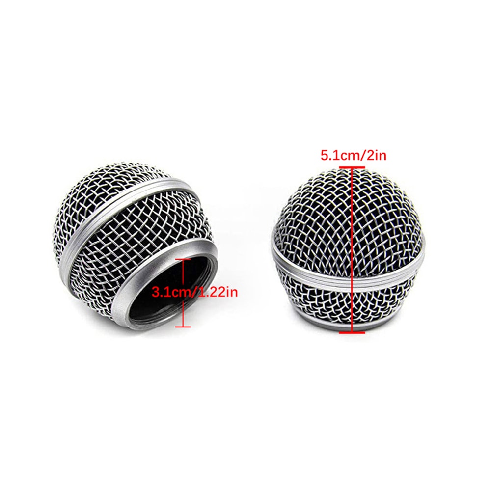 Microphone Grill Ball Cover Head Replacement for SM58 & Wireless Mic – Durable Mic Grille