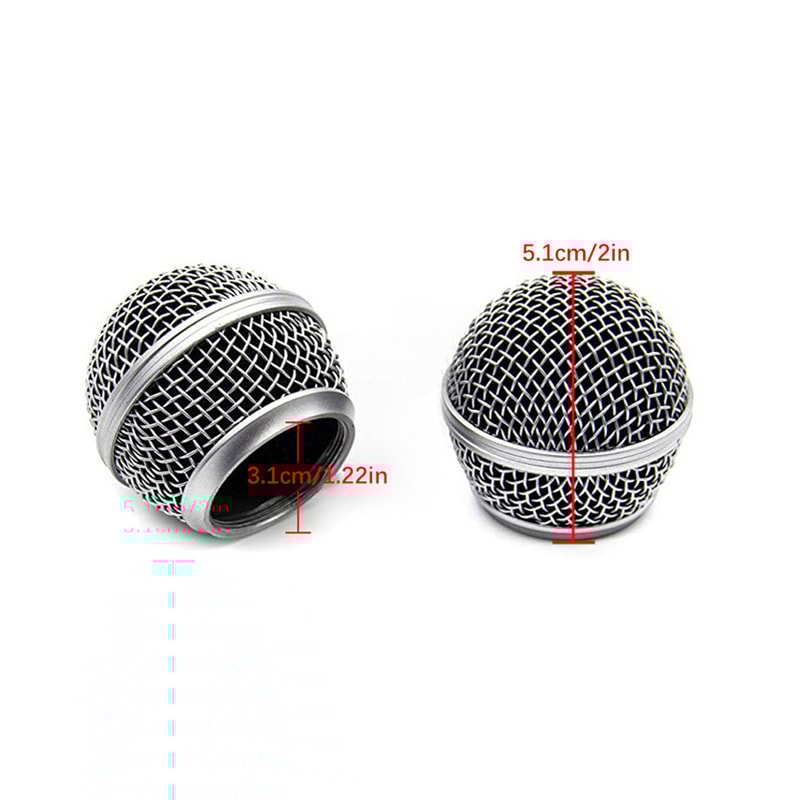 Microphone Grill Ball Cover Head Replacement for SM58 & Wireless Mic – Durable Mic Grille