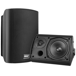 pyle pdwr52btbk 8ohm bluetooth wall mount speaker 240w indoor/outdoor waterproof stereo pair