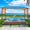 Outdoor Pergola Gazebo With Retractable Metal Canopy Durable Steel Frame Shade For Patio Garden De 2