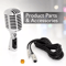 Pyle Retro Universal Compa HandheldStandHeld Mic Classic Dynamic Microphone For Singing Podcasts Ev 0