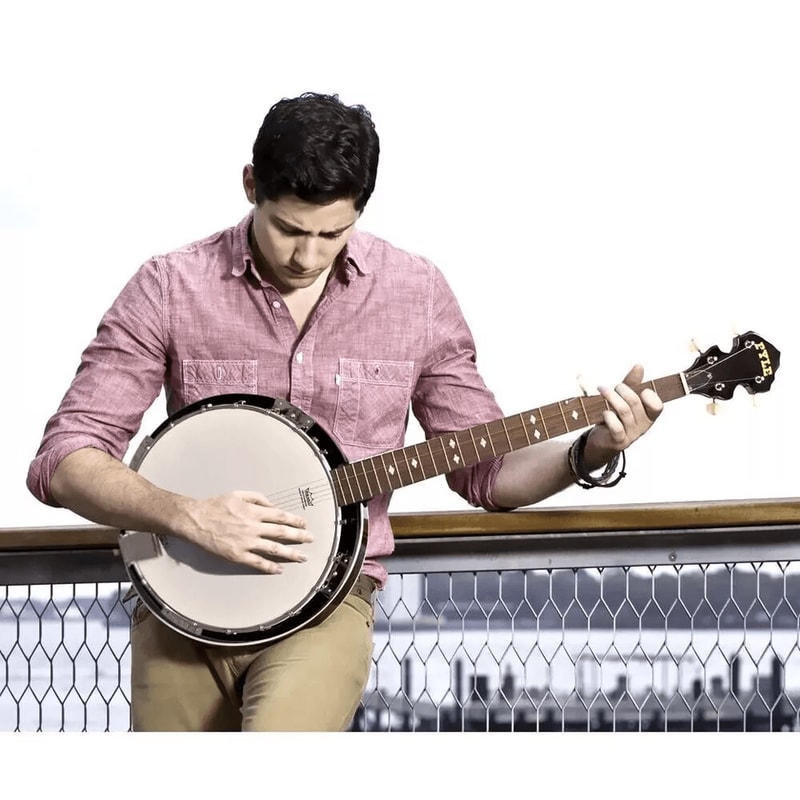 Pyle 5 String Banjo With Chrome Hardware Mahogany Rosewood Maplewood Construction 4