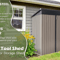 Outdoor Metal Storage Shed With Lockable Door WeatherResistant Steel Tool Shed For Backyard Garden 2