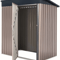 Outdoor Metal Storage Shed With Lockable Door WeatherResistant Steel Tool Shed For Backyard Garden 4