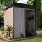 Outdoor Metal Storage Shed With Lockable Door WeatherResistant Steel Tool Shed For Backyard Garden 1