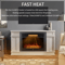 Electric Fireplace Insert 3Color Flame 750W1500W Heater Remote Timer WallMounted Recessed Design 2