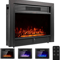 Electric Fireplace Insert 3Color Flame 750W1500W Heater Remote Timer WallMounted Recessed Design 0