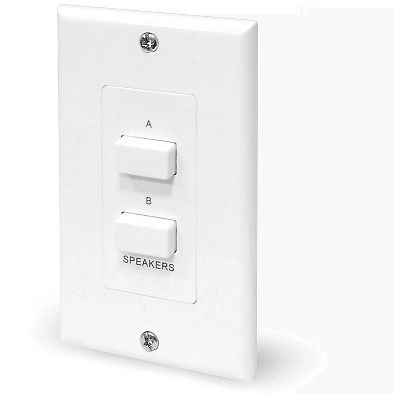 Pyle InWall Speaker Selector Switch Wall Plate Simple Universal Standard AB Audio Control For Multi 0