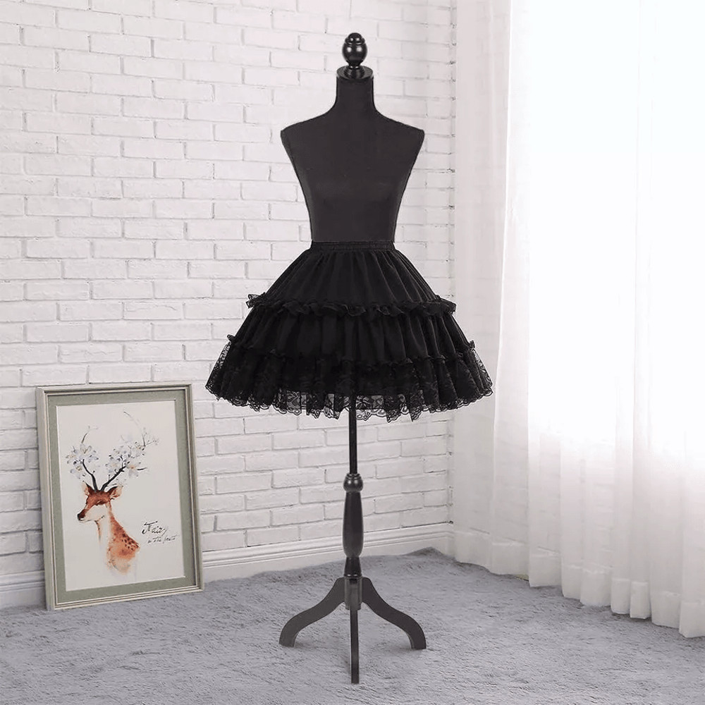 Female Mannequin Torso Dress Form Manikin Body With Adjustable Height Wooden Tripod Base Stand For 2
