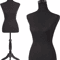 Female Mannequin Torso Dress Form Manikin Body With Adjustable Height Wooden Tripod Base Stand For 0