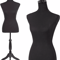 Female Mannequin Torso Dress Form Manikin Body With Adjustable Height Wooden Tripod Base Stand For 0