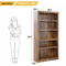 5 Tier Wood Bookshelf Organized Storage For Home Office 5