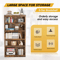 5 Tier Wood Bookshelf Organized Storage For Home  Office 3