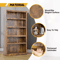 5 Tier Wood Bookshelf Organized Storage For Home  Office 2