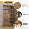 5 Tier Wood Bookshelf Organized Storage For Home Office 2