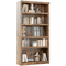 5 Tier Wood Bookshelf Organized Storage For Home  Office 0