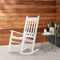 Outdoor Rocking Chair Patio Rocking Chair Porch Rocking WHigh Back Solid Wood Rocker Chairs For Gar 0