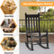 Outdoor Rocking Chair Patio Rocking Chair Porch Rocking WHigh Back Solid Wood Rocker Chairs For Gar 7
