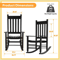 Outdoor Rocking Chair Patio Rocking Chair Porch Rocking WHigh Back Solid Wood Rocker Chairs For Gar 13