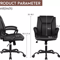 Executive Ergonomic Desk Chair Leather Home Office Task Chair With Wheels Adjustable Swivel Rolling 6
