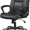 Executive Ergonomic Desk Chair Leather Home Office Task Chair With Wheels Adjustable Swivel Rolling 7