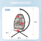 Premium Egg Hammock Basket Chair Hanging Swing Chair With UV Resistant Cushion And Stand Indoor Out 5