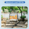 Premium Egg Hammock Basket Chair Hanging Swing Chair With UV Resistant Cushion And Stand Indoor Out 2