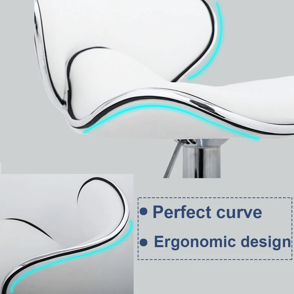 Counter Height Bar Stools Set Of 2 Adjustable Barstools With Backrest Footrest Leather Dinning Chai 3