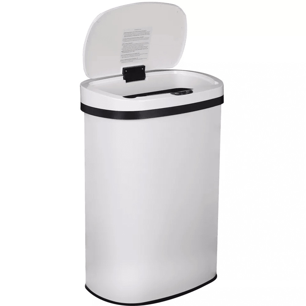 Stainless Steel Kitchen Trash Can Automatic TouchFree Garbage Bin With Lid 8