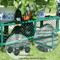 Heavy Duty Outdoor Steel Garden Cart Wagon Utility Yard Buggy With Pneumatic Tires Removable Sides 5