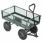 Heavy Duty Outdoor Steel Garden Cart Wagon Utility Yard Buggy With Pneumatic Tires Removable Sides 0