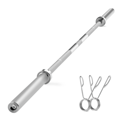 7ft olympic barbell – solid chrome 700lbs capacity for strength training & weightlifting
