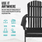 All Weather Folding Adirondack Chair Fire Pit Lounge Seating Easy Assembly 3