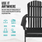All Weather Folding Adirondack Chair Fire Pit Lounge Seating Easy Assembly 3