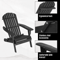 All Weather Folding Adirondack Chair Fire Pit Lounge Seating Easy Assembly 2