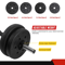 Adjustable Dumbbell Sets 2in1 Free Weights With AntiSlip Metal Handle 66 Lbs Home Gym Strength Tra 5