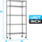 HeavyDuty Wire Shelving Unit Metal Shelf With Adjustable Tiers And Casters Storage Rack For Garage 5