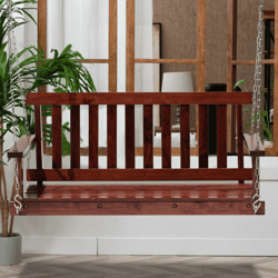 heavy duty wooden porch swing bench, capacity with hanging chains