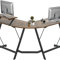 L Shaped Computer Desk With Large Monitor Stand Home Office Gaming Workstation 0