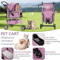 New Pink Pet Stroller Cat Dog Cage 3Wheel Folding Travel Carrier For Pets Lightweight Waterproof Do 4