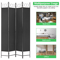 Panel Room Divider 6FT Steel Frame Folding Privacy Divider Freestanding Screen For Bedroom Office 2