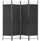 Panel Room Divider 6FT Steel Frame Folding Privacy Divider Freestanding Screen For Bedroom Office 0