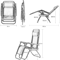 Zero Gravity Chair Lounge Chair Set Foldable Lawn Chair Outdoor Recliner Deck Chairs With Adjustabl